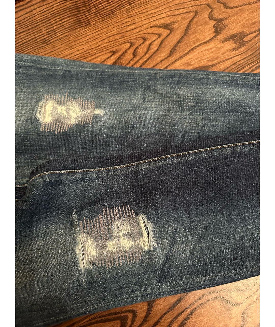 CURRENT/ELLIOTT Синие хлопко-эластановые джинсы слим, фото 4