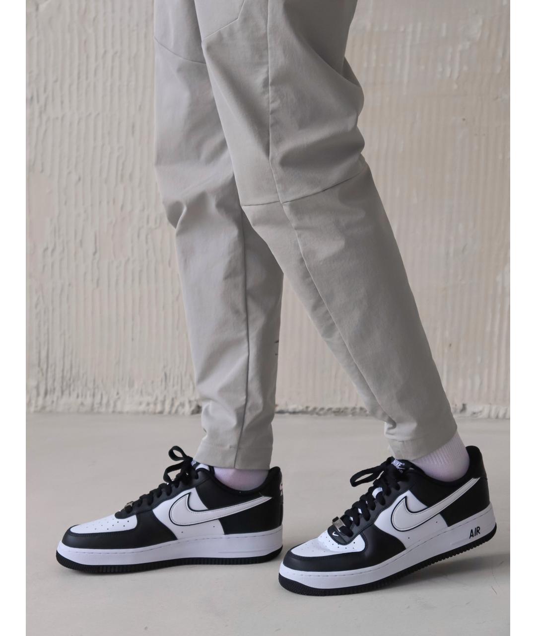 NIKE Черные кожаные низкие кроссовки / кеды, фото 7
