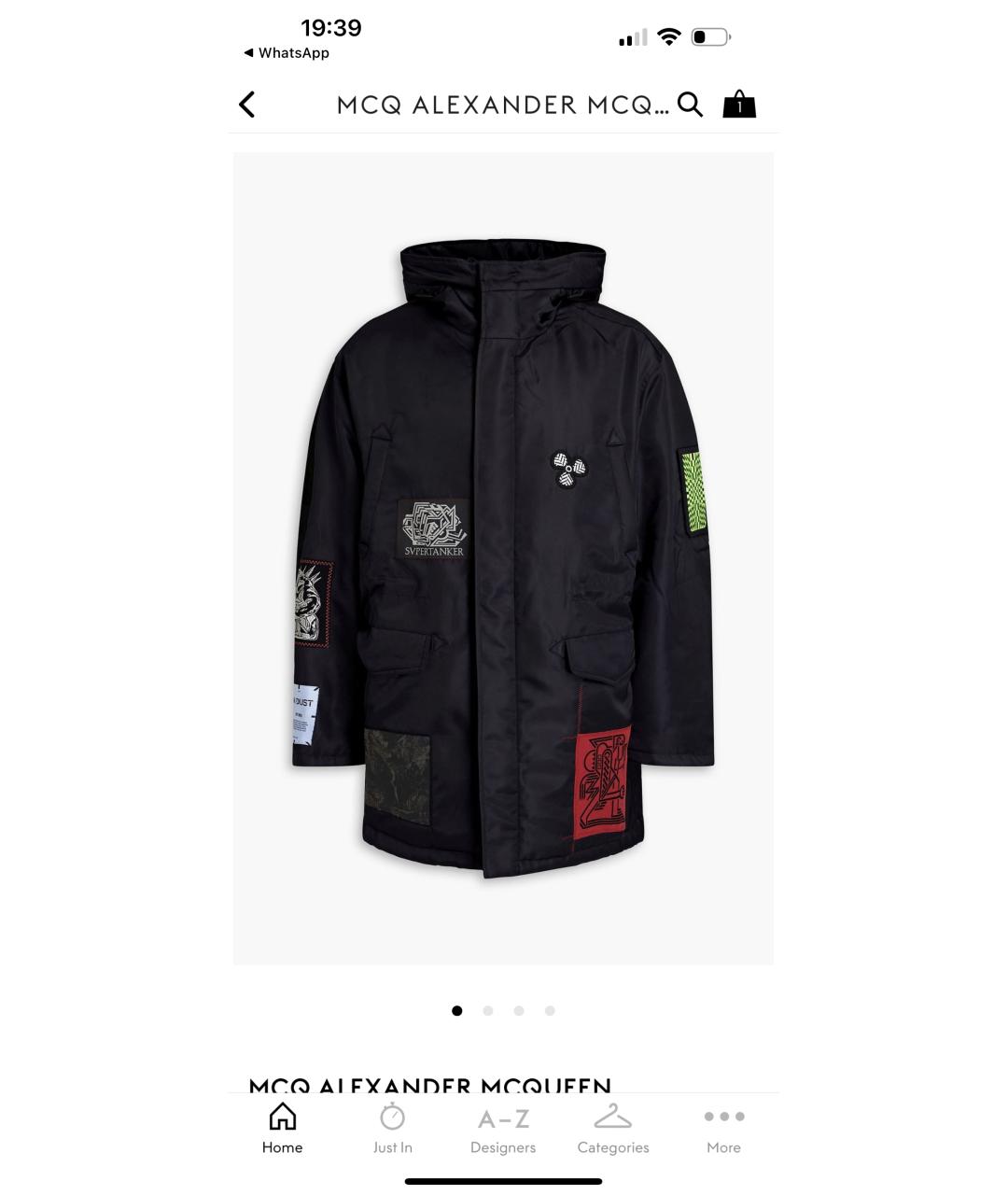 MCQ ALEXANDER MCQUEEN Черная парка, фото 5