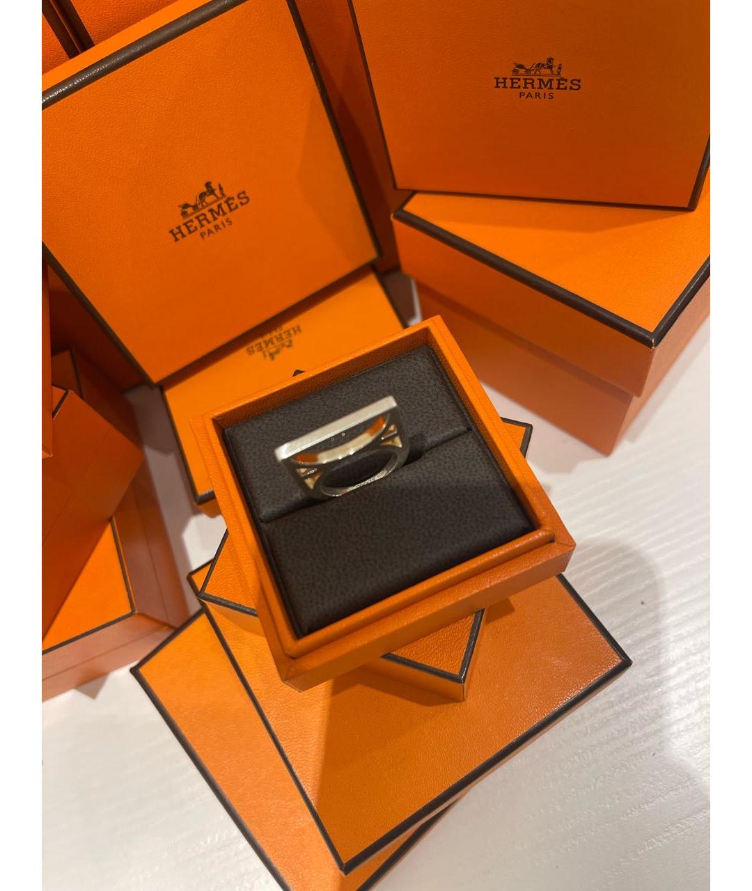 HERMES PRE-OWNED Серебряное серебряное кольцо, фото 2