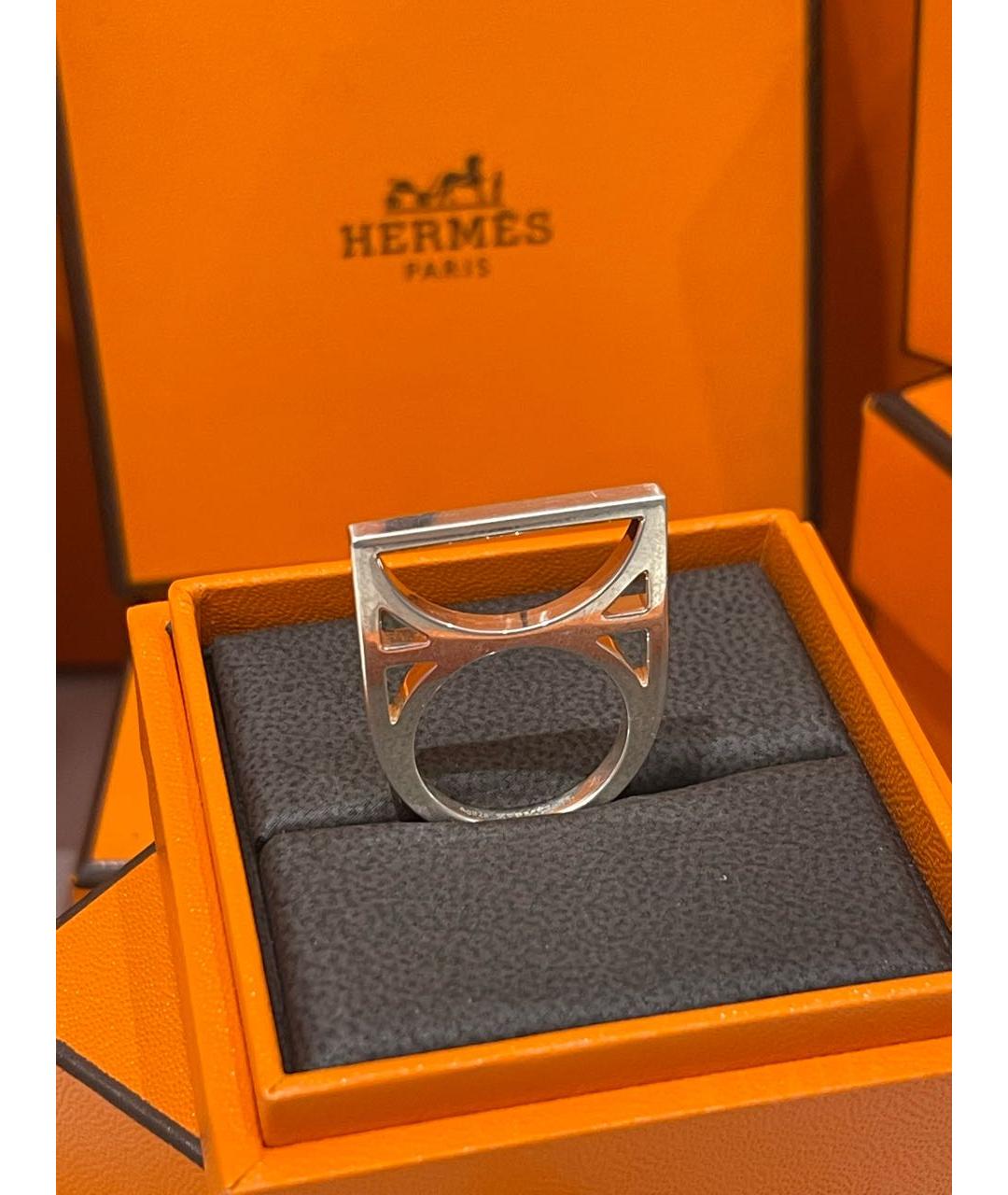 HERMES PRE-OWNED Серебряное серебряное кольцо, фото 8