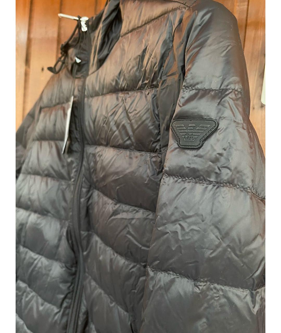 EMPORIO ARMANI Черная полиамидовая куртка, фото 7