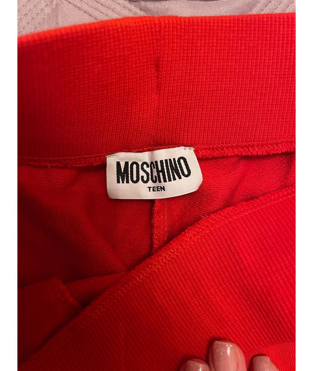 MOSCHINO Красные хлопковые детские шорты, фото 3