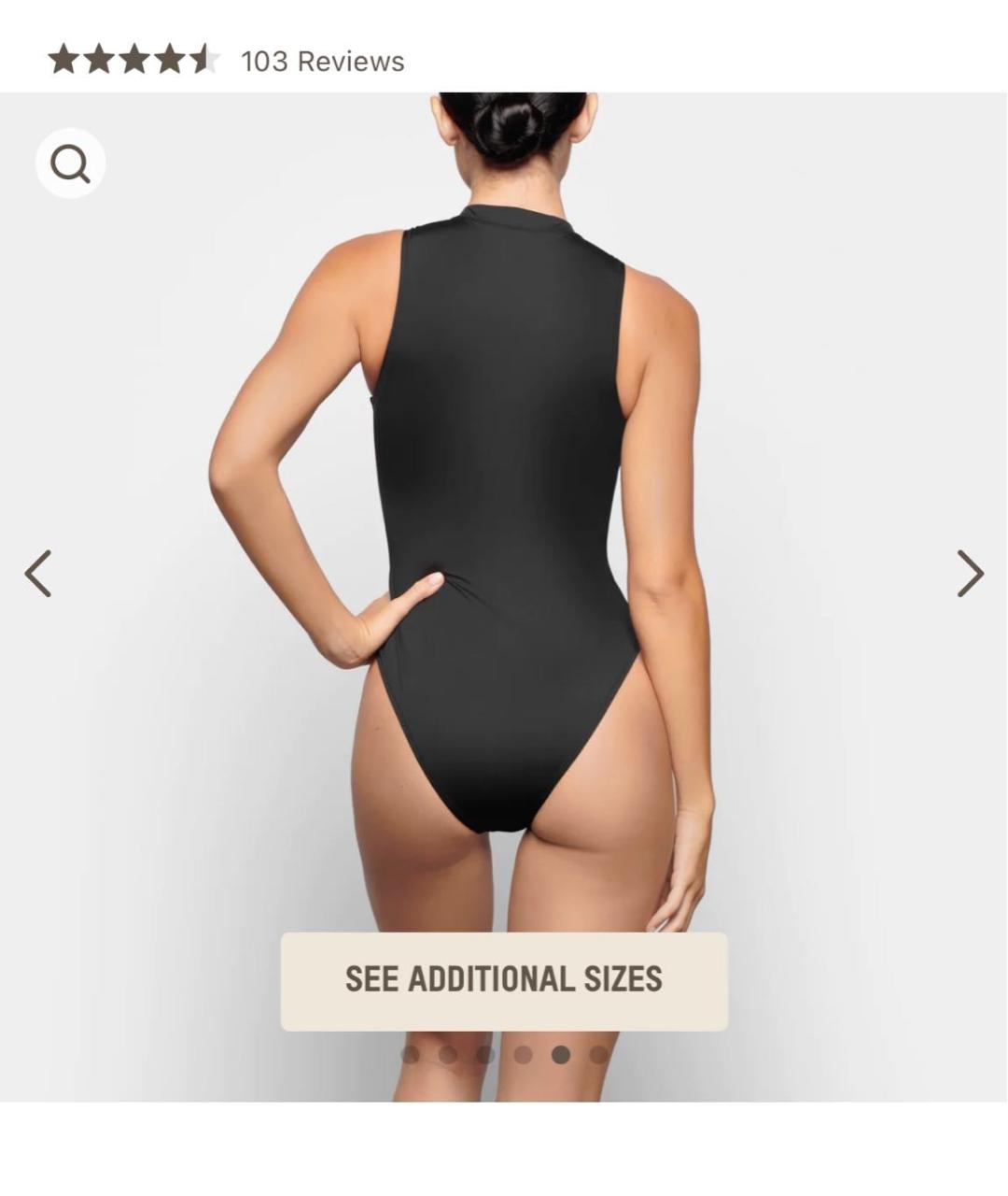 SKIMS Черный купальник, фото 2