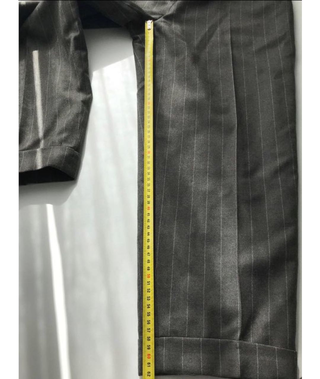 RALPH LAUREN Антрацитовые шерстяные прямые брюки, фото 2