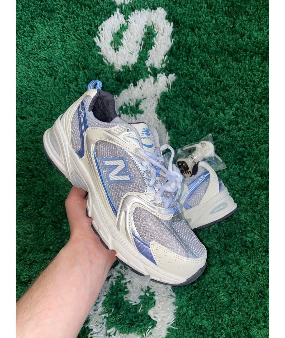 NEW BALANCE Белые текстильные низкие кроссовки / кеды, фото 2