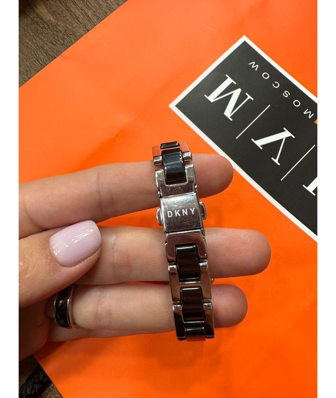 DKNY Черные керамические часы, фото 4