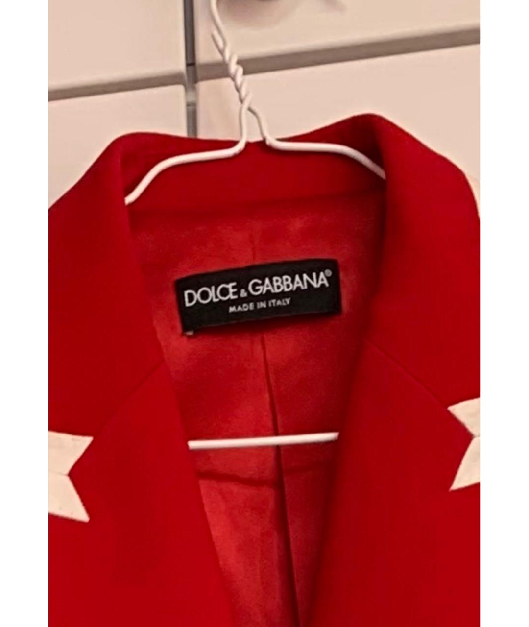 DOLCE&GABBANA Красный шерстяной жакет/пиджак, фото 3