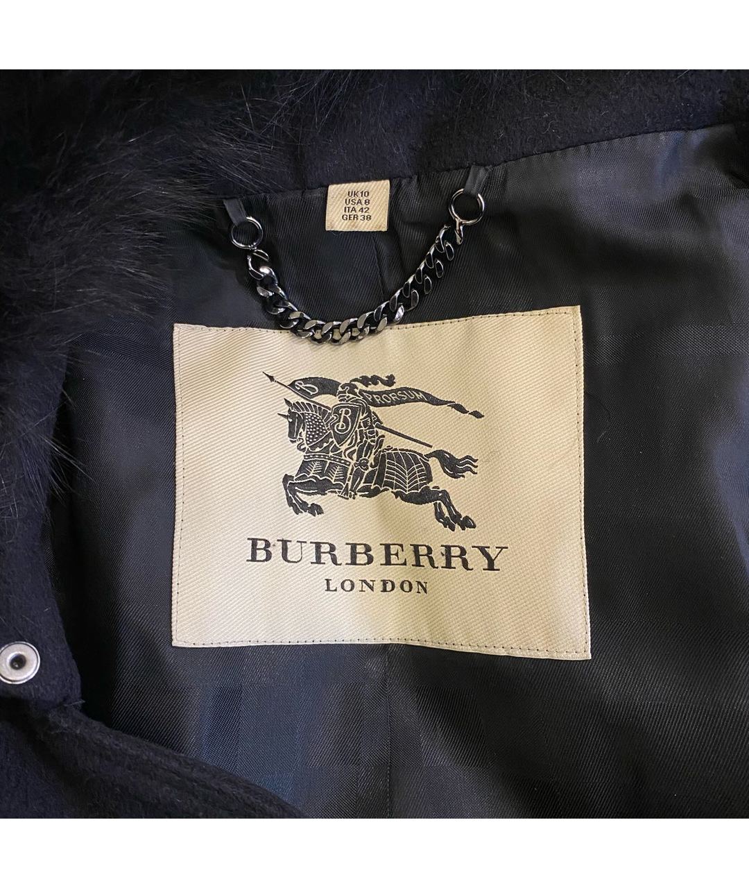 BURBERRY LONDON Черное шерстяное пальто, фото 3
