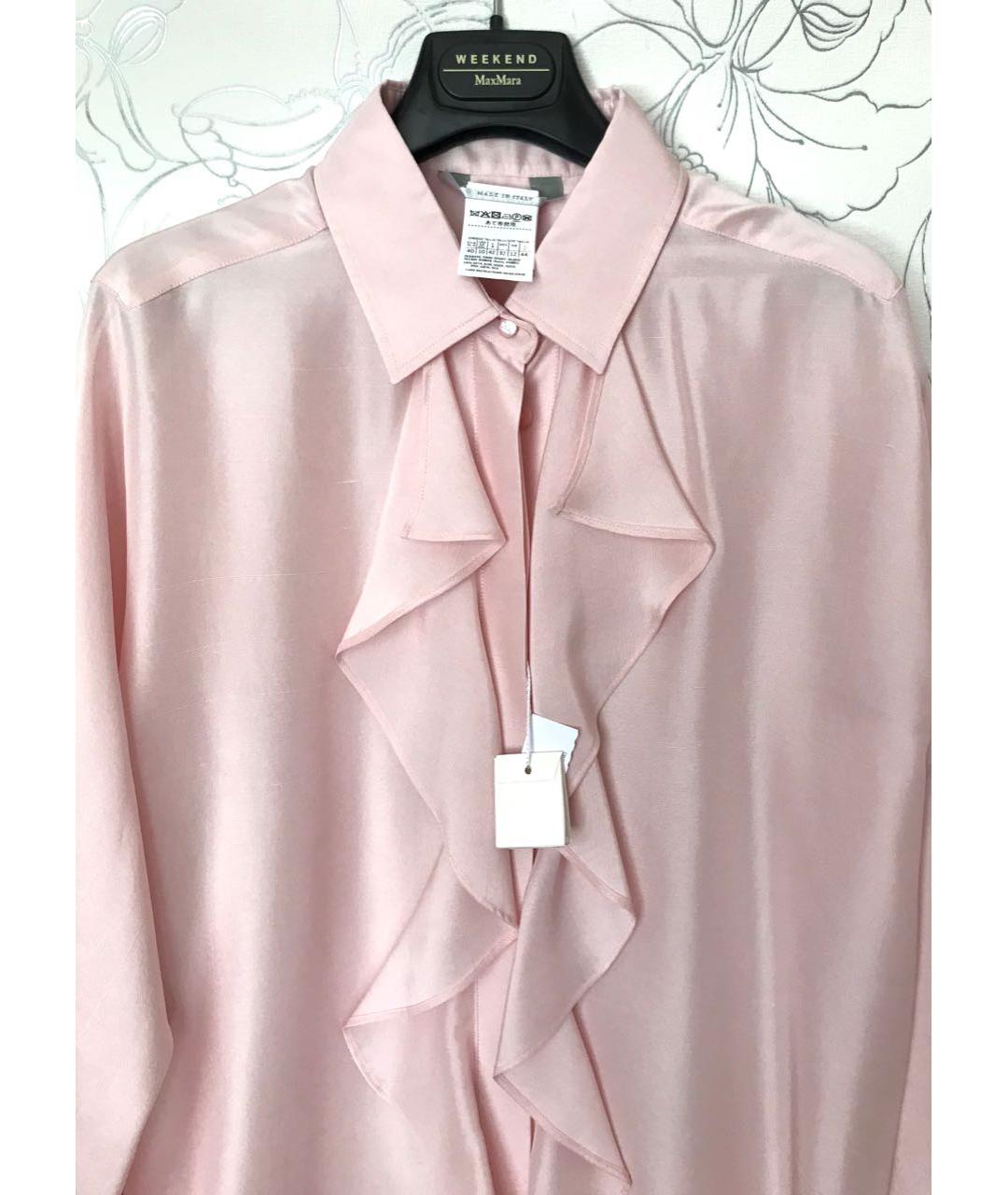 MAX MARA Розовая шелковая блузы, фото 2
