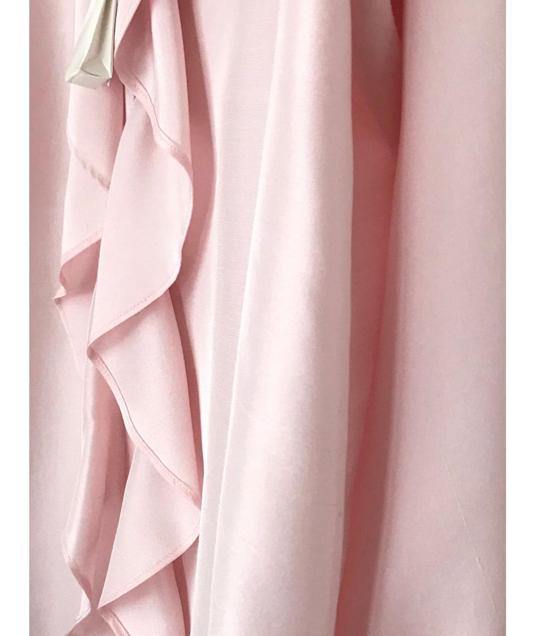MAX MARA Розовая шелковая блузы, фото 7
