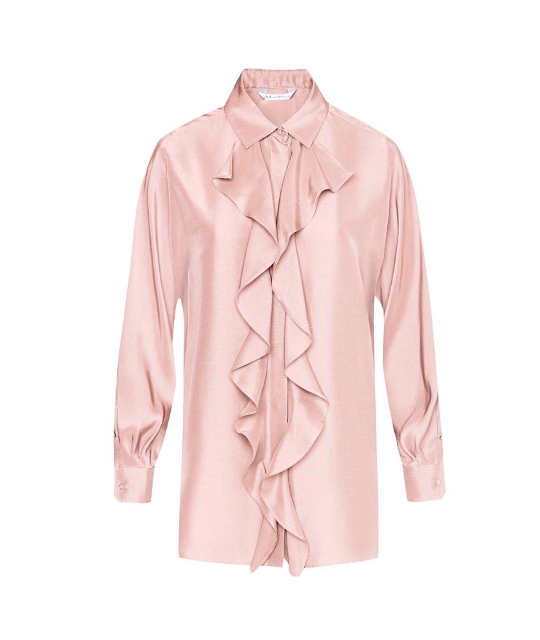MAX MARA Розовая шелковая блузы, фото 1