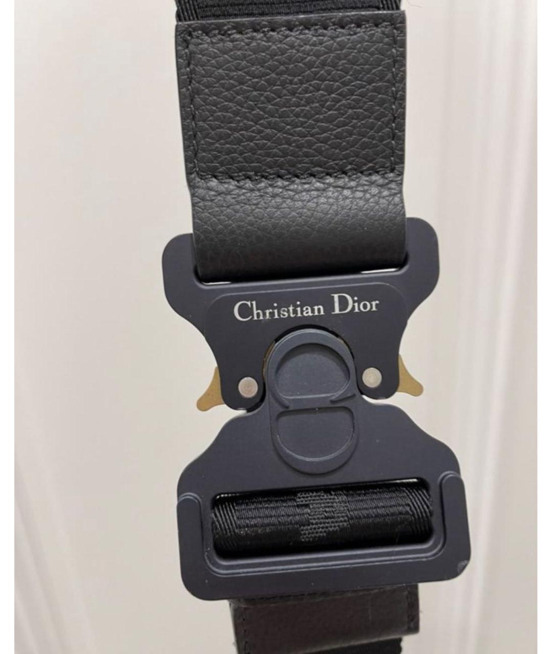 CHRISTIAN DIOR PRE-OWNED Черная кожаная сумка на плечо, фото 3