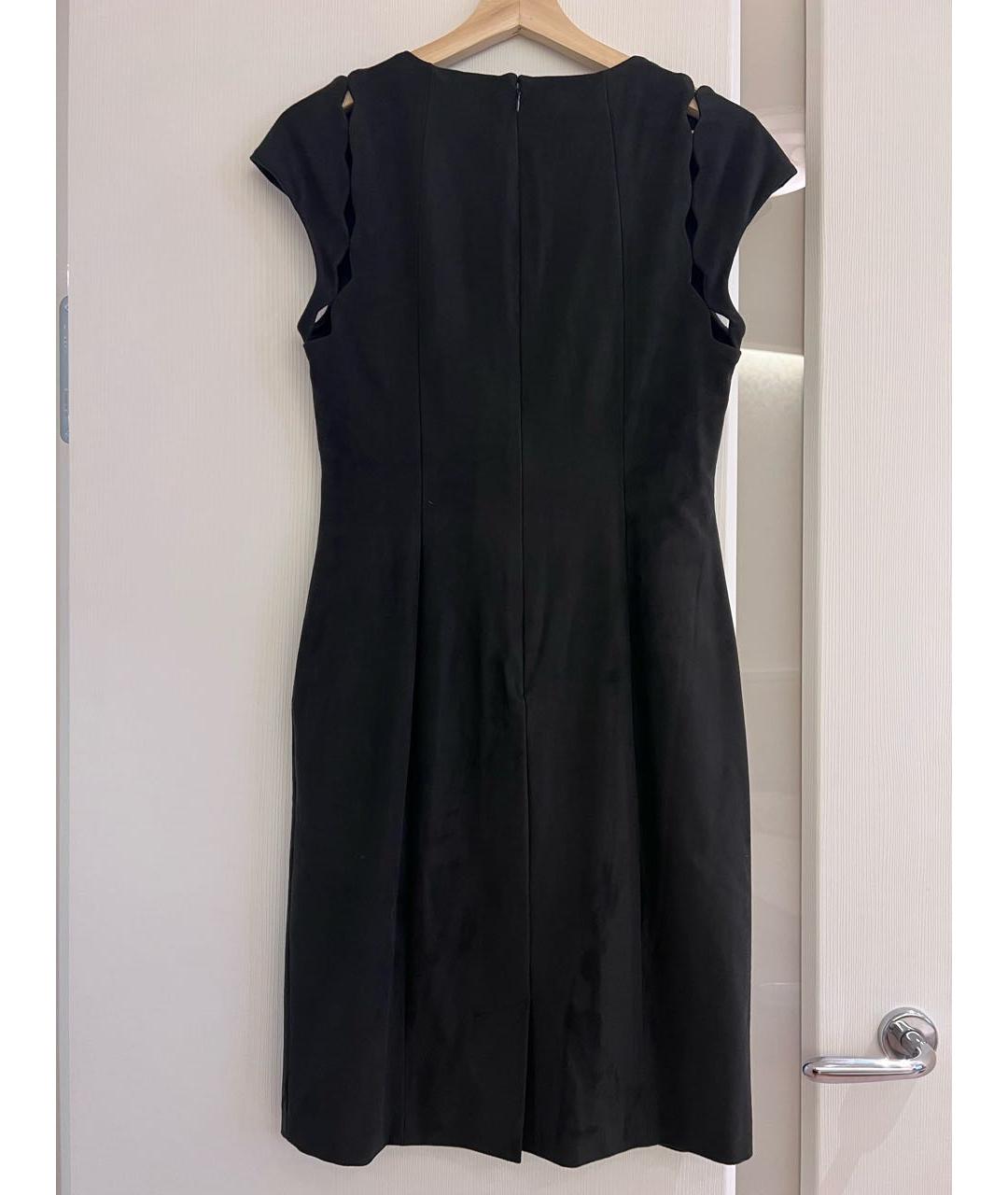 RALPH LAUREN Черное велюровое повседневное платье, фото 2