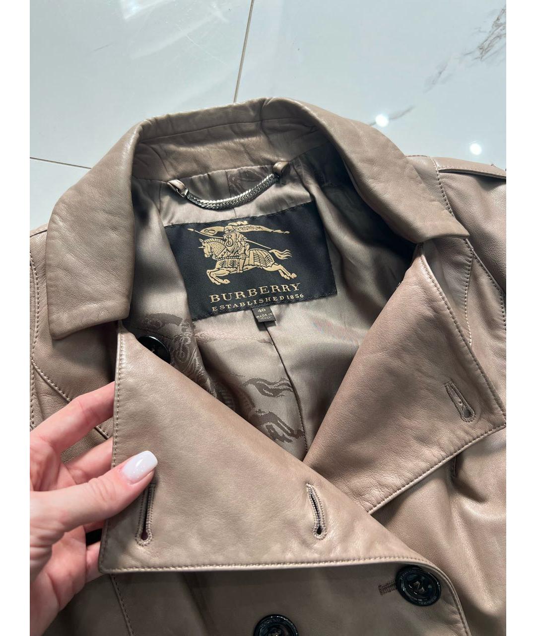 BURBERRY Кожаная куртка, фото 2