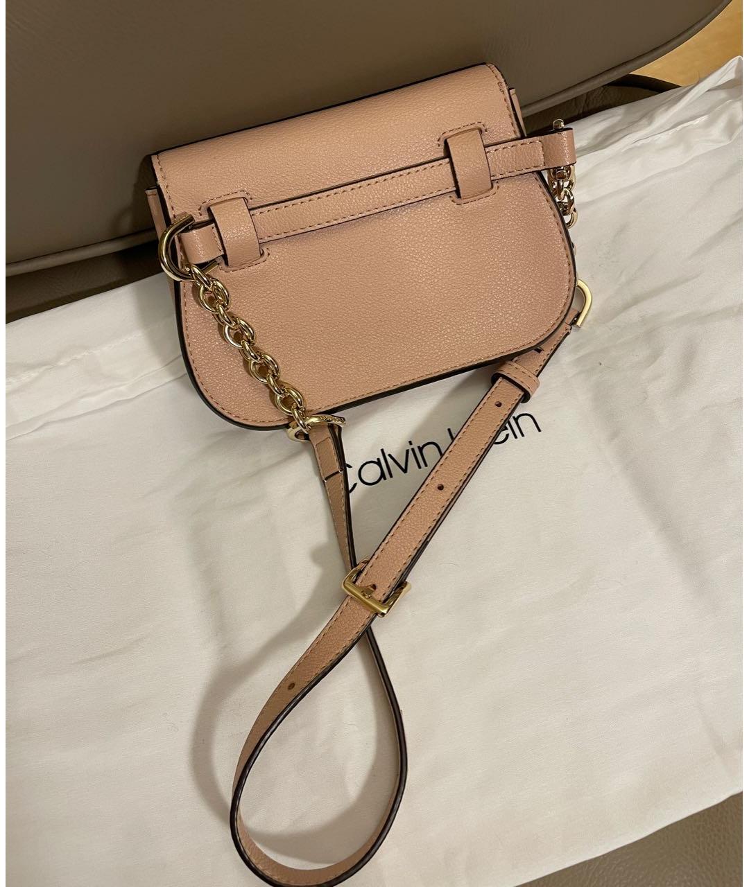 CALVIN KLEIN Розовая поясная сумка из искусственной кожи, фото 2