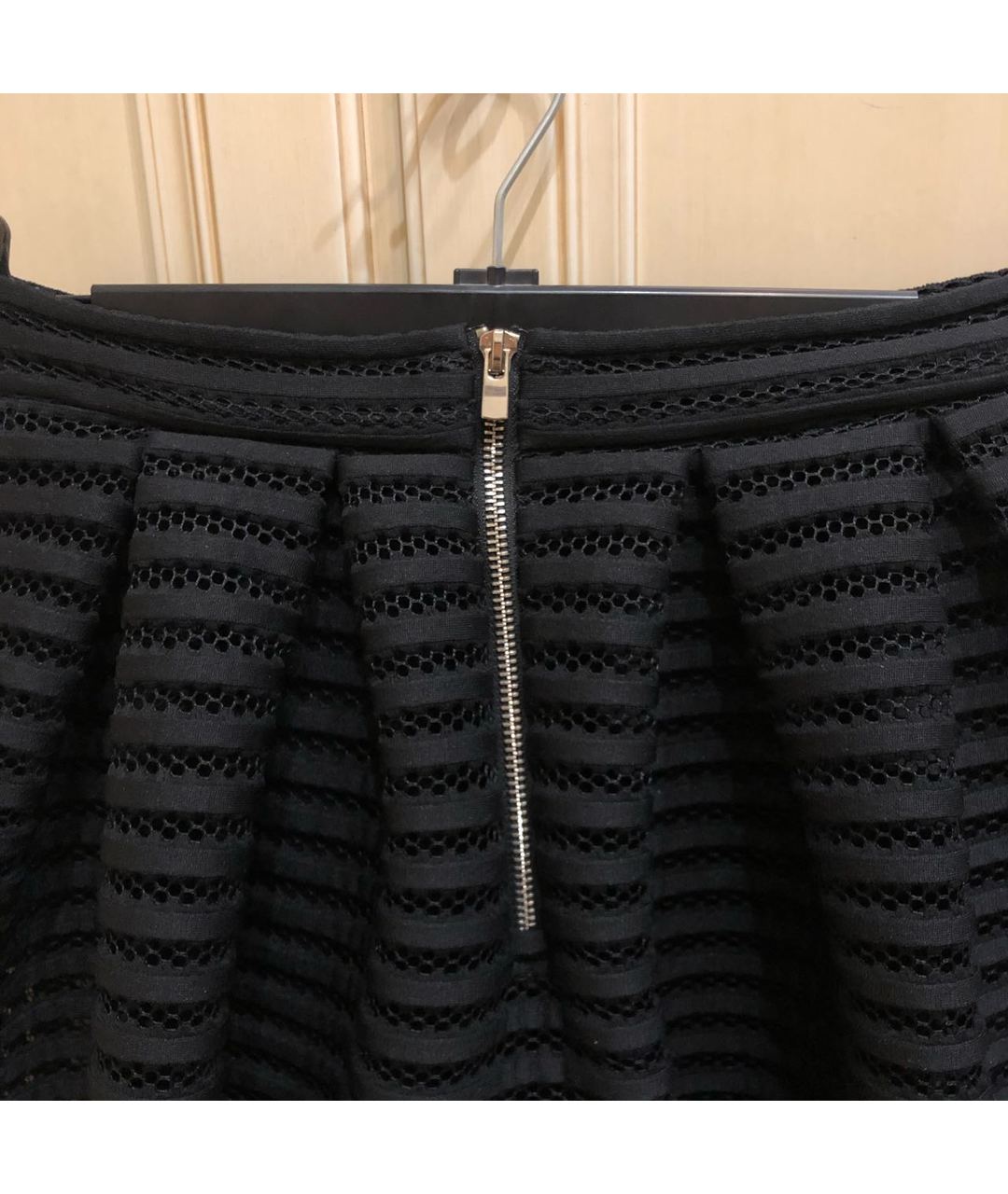 MAJE Черная полиэстеровая юбка миди, фото 4