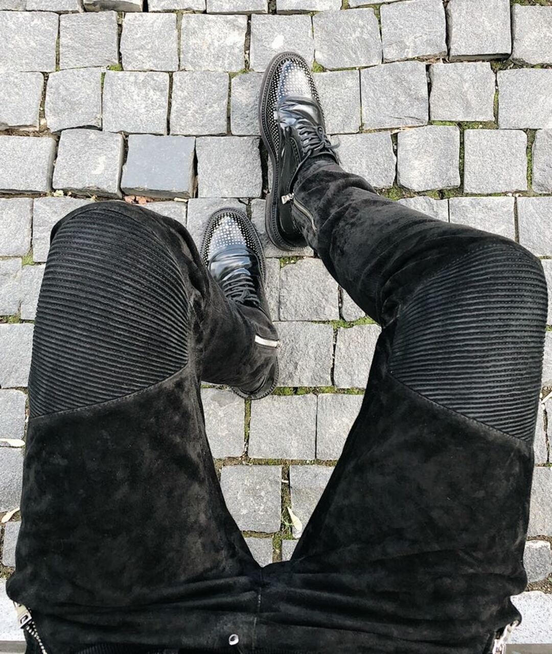 BALMAIN Черные замшевые повседневные брюки, фото 8