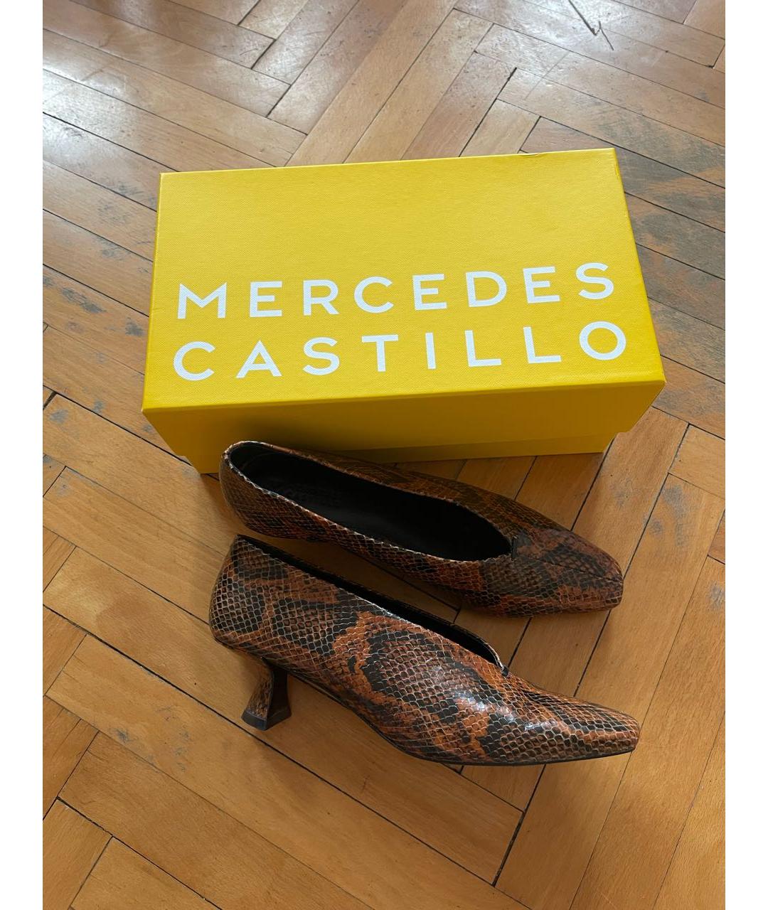 MERCEDES CASTILLO Коричневые туфли из экзотической кожи, фото 5