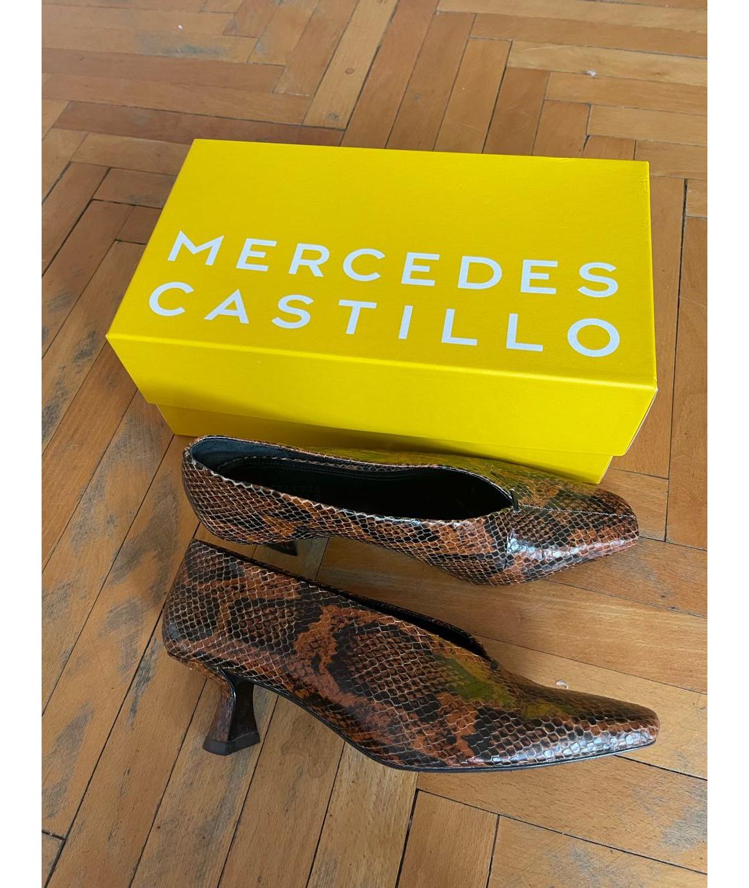 MERCEDES CASTILLO Коричневые туфли из экзотической кожи, фото 3