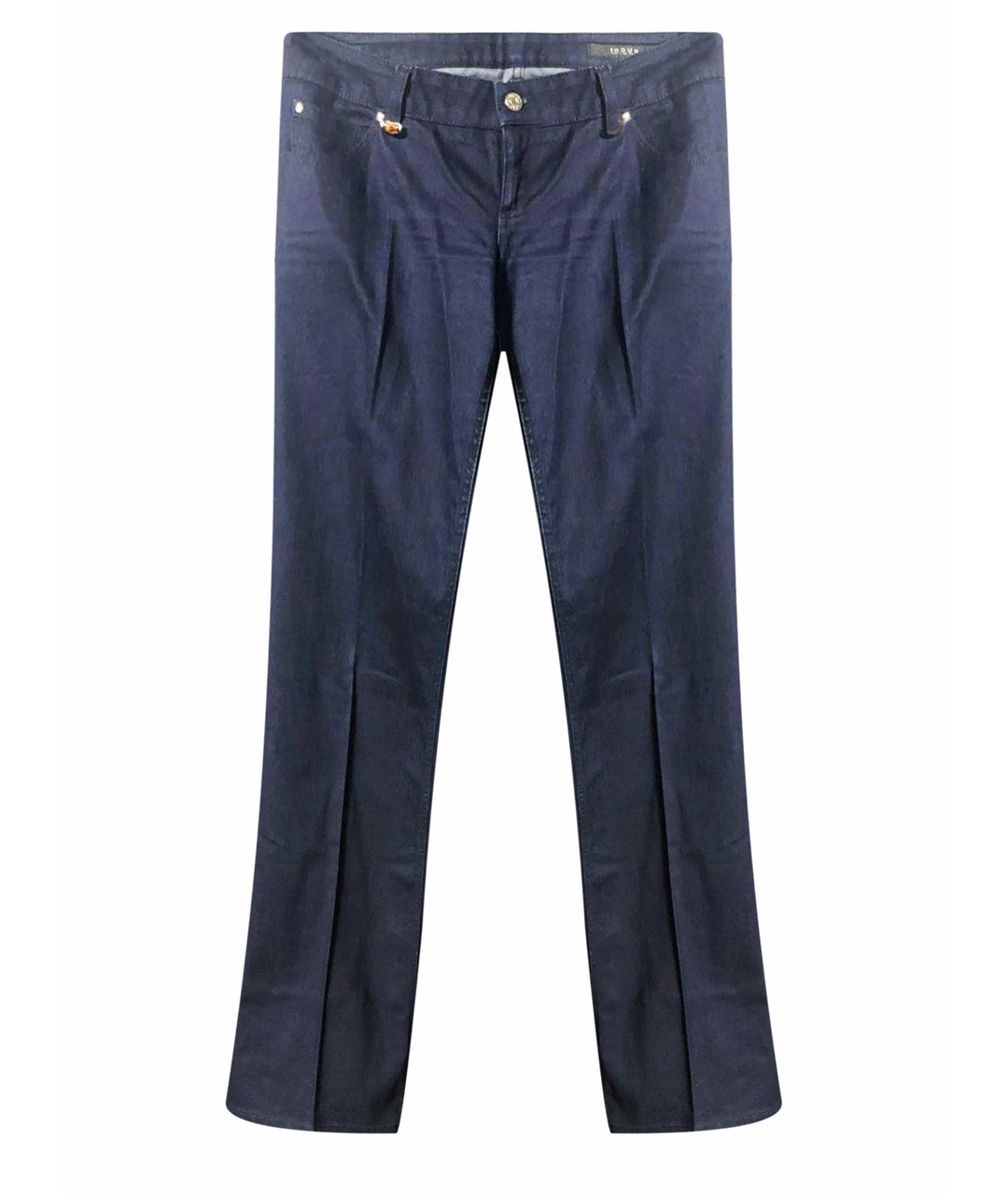 GUCCI Темно-синие хлопковые джинсы клеш, фото 1