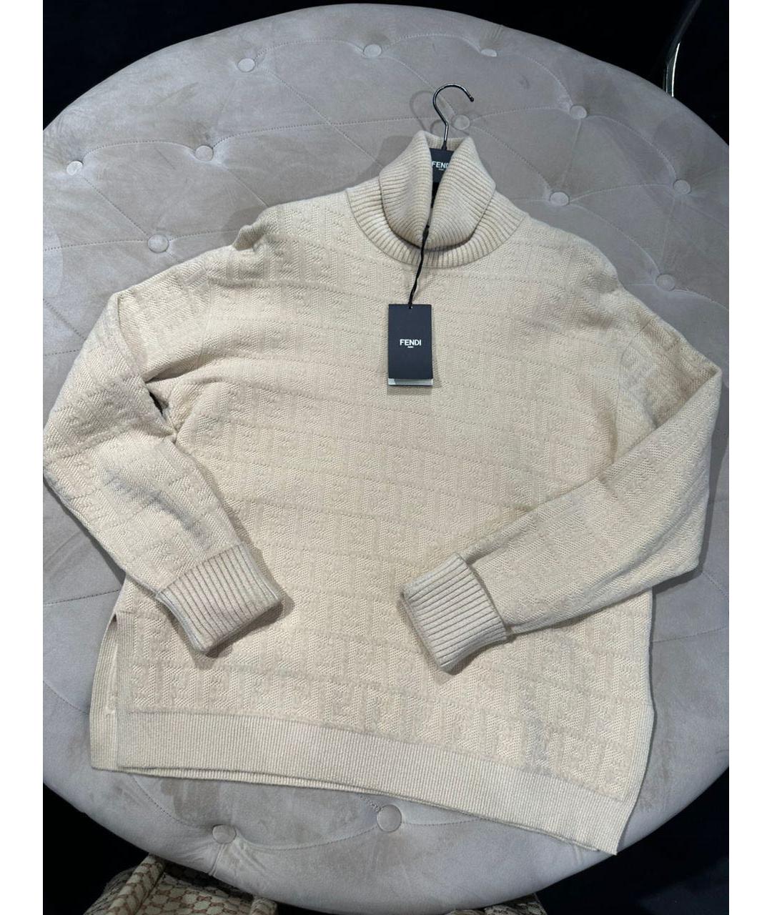 FENDI Бежевый джемпер / свитер, фото 2