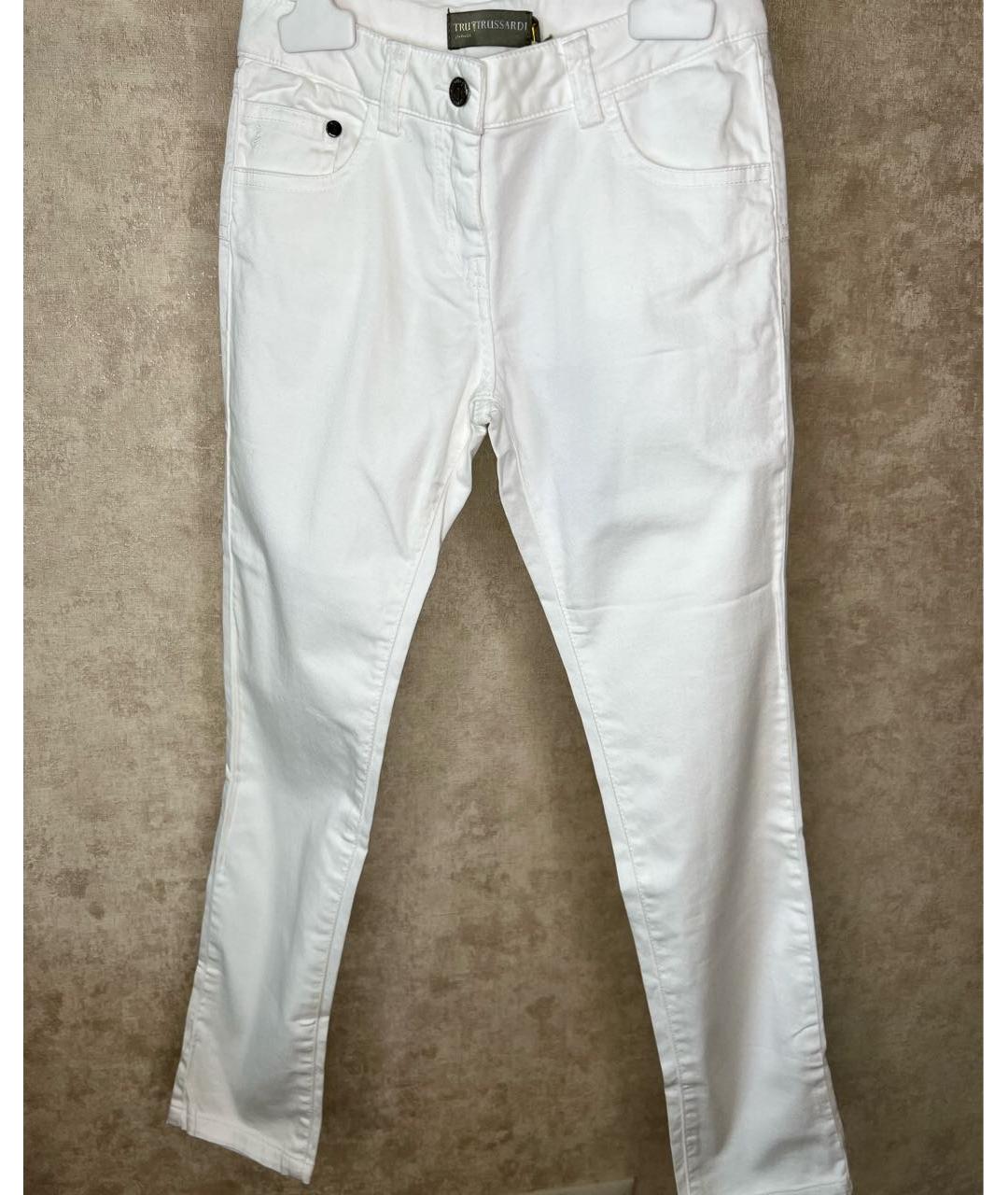 TRUSSARDI Белые хлопковые брюки и шорты, фото 2