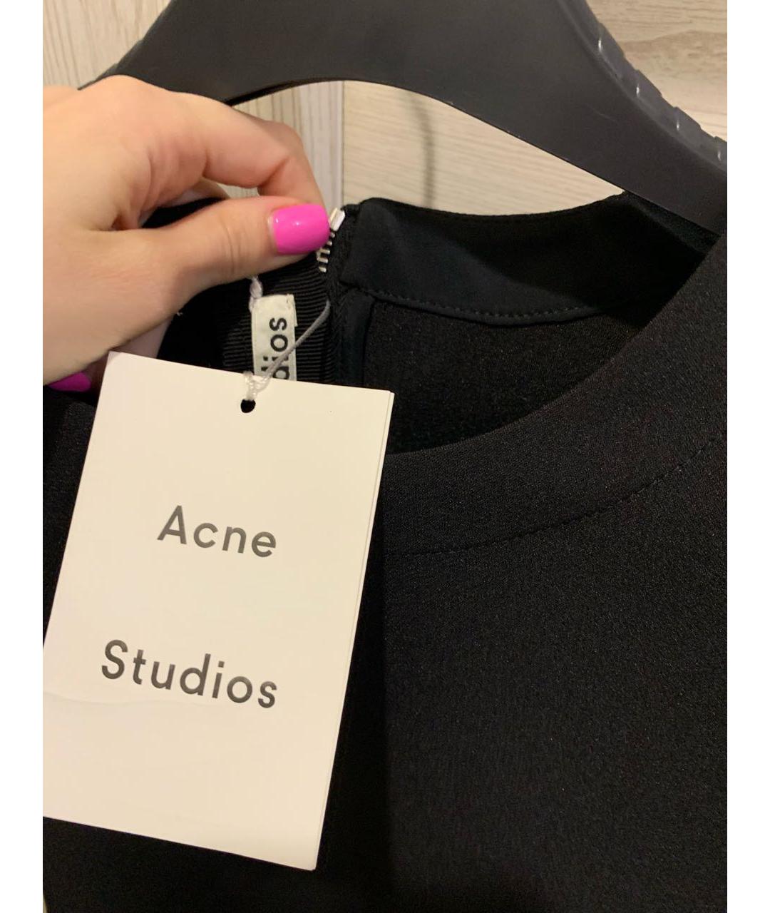 ACNE STUDIOS Черная креповая блузы, фото 3