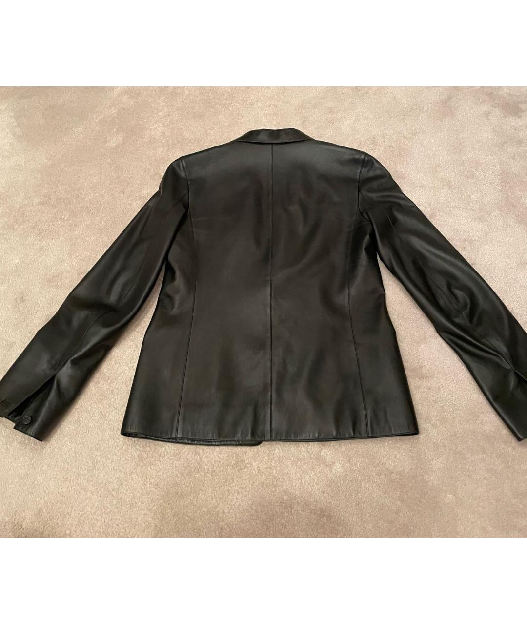 HERMES PRE-OWNED Черный кожаный жакет/пиджак, фото 2