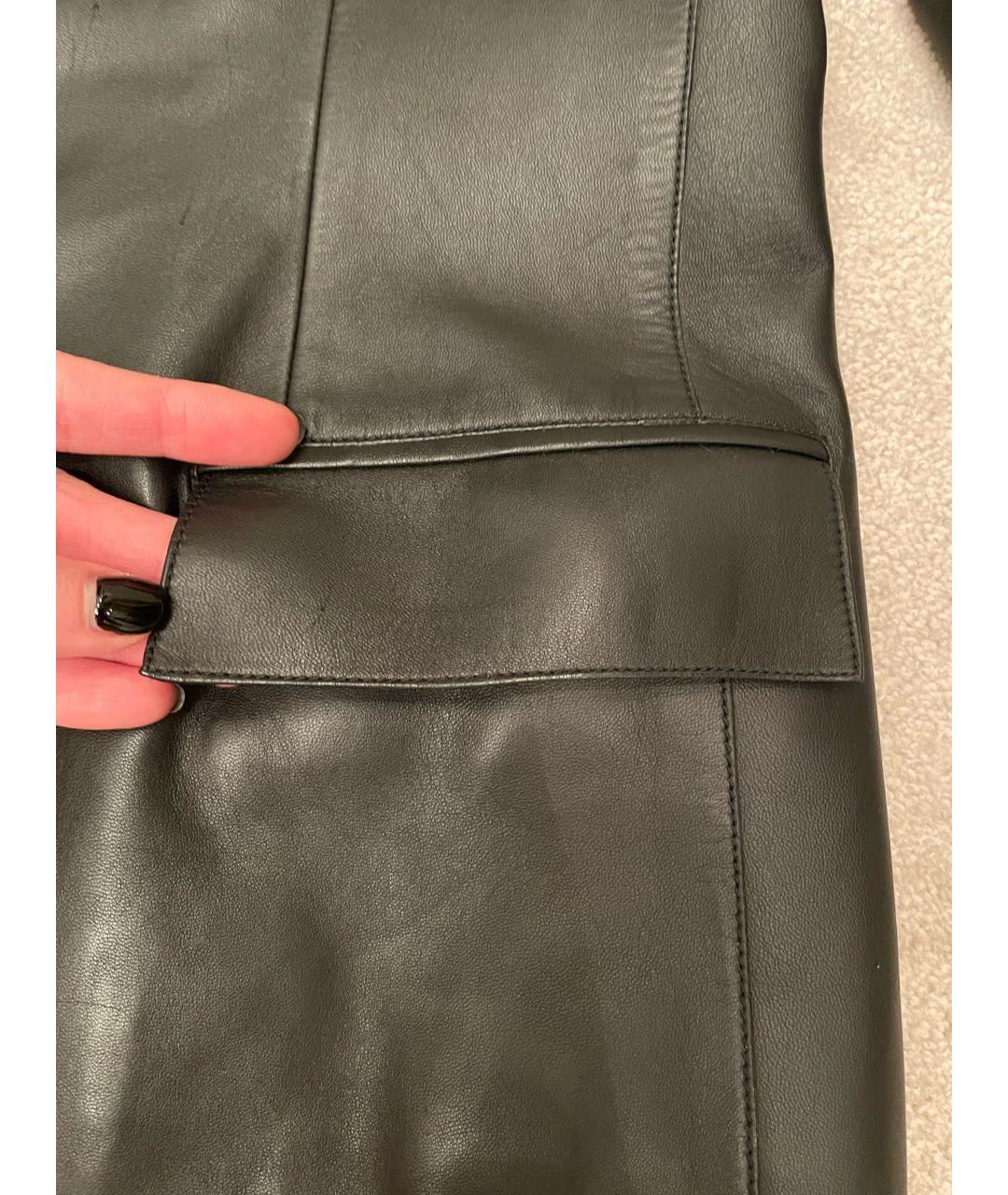 HERMES PRE-OWNED Черный кожаный жакет/пиджак, фото 6
