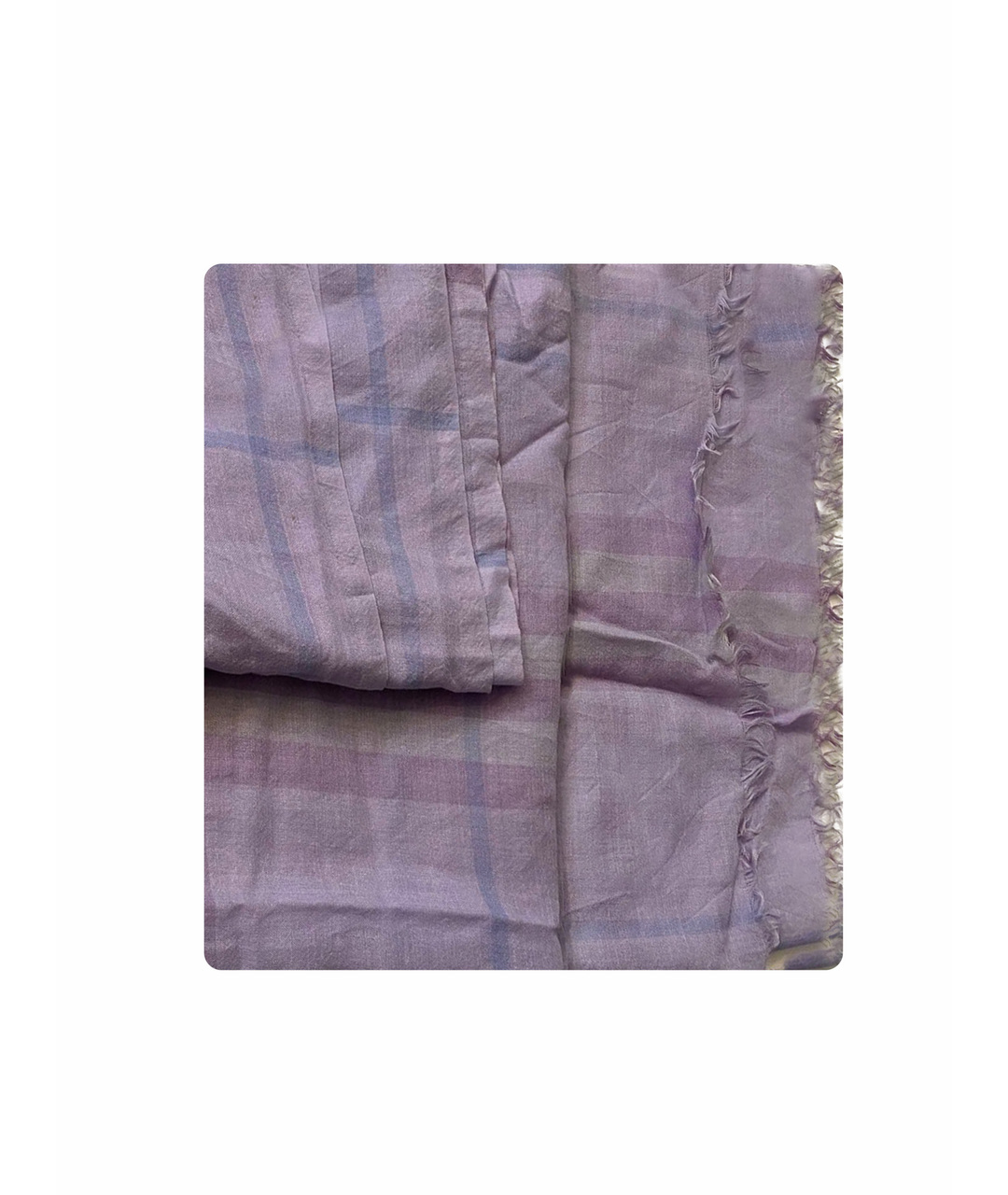 BURBERRY Фиолетовый шерстяной шарф, фото 1
