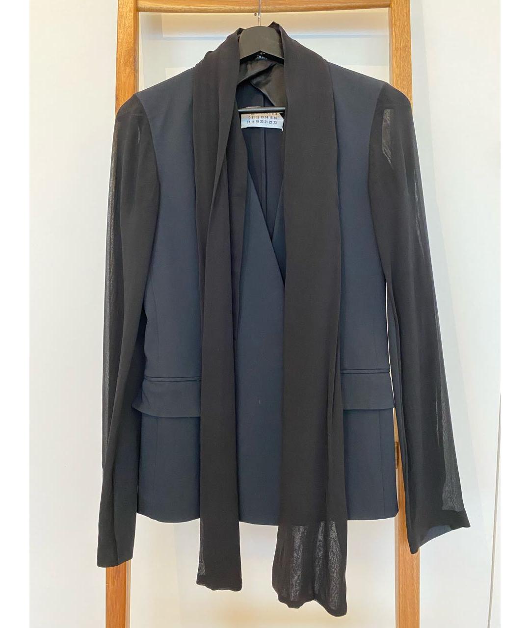 MM6 MAISON MARGIELA Черный вискозный жакет/пиджак, фото 5