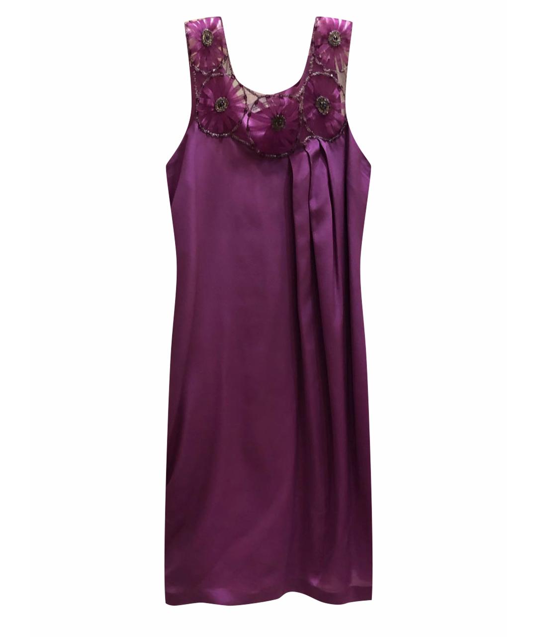 PHILOSOPHY DI ALBERTA FERRETTI Фиолетовое шелковое коктейльное платье, фото 1