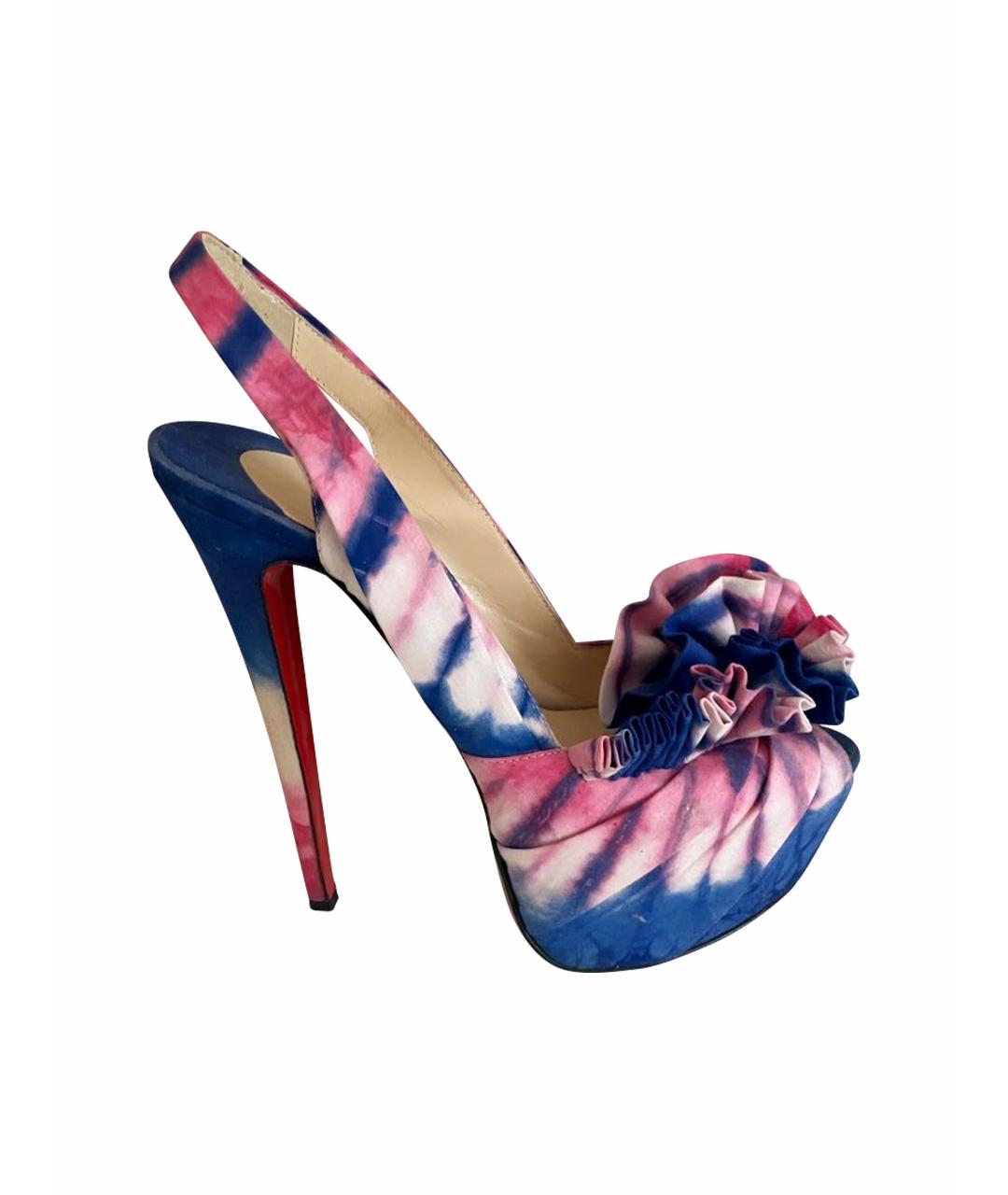 CHRISTIAN LOUBOUTIN Мульти текстильные туфли, фото 1