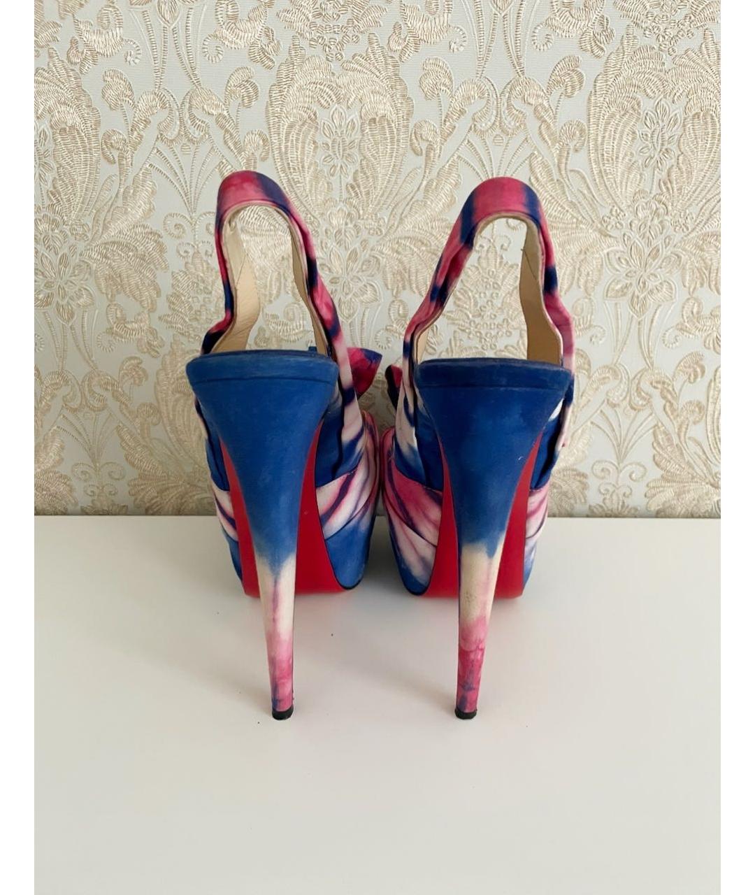 CHRISTIAN LOUBOUTIN Мульти текстильные туфли, фото 4