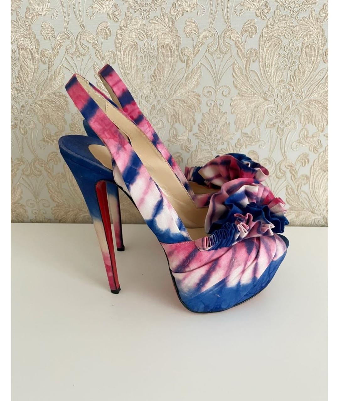 CHRISTIAN LOUBOUTIN Мульти текстильные туфли, фото 5