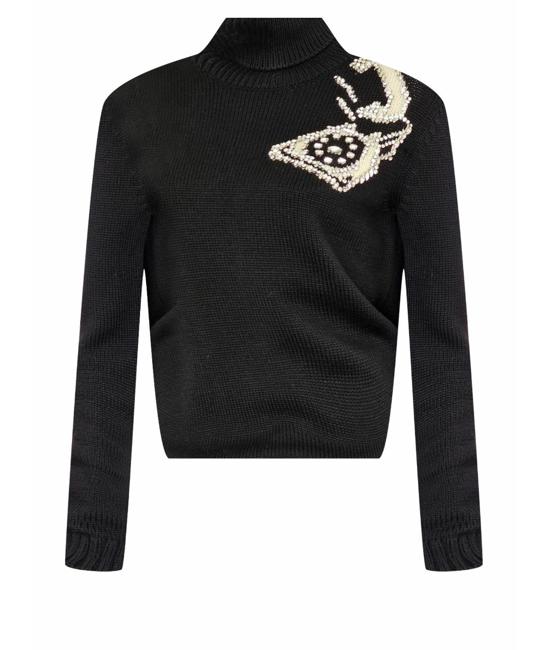 MIU MIU Черный шерстяной джемпер / свитер, фото 1
