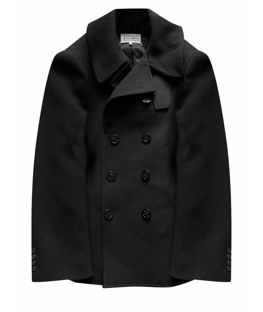 MAISON MARGIELA Черное шерстяное пальто, фото 1