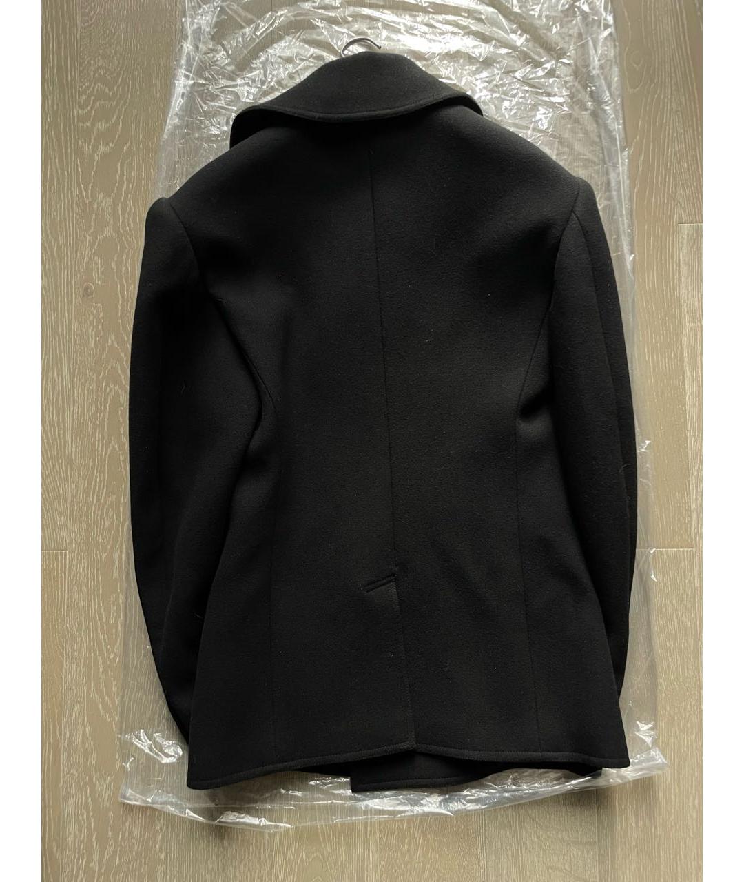 MAISON MARGIELA Черное шерстяное пальто, фото 2