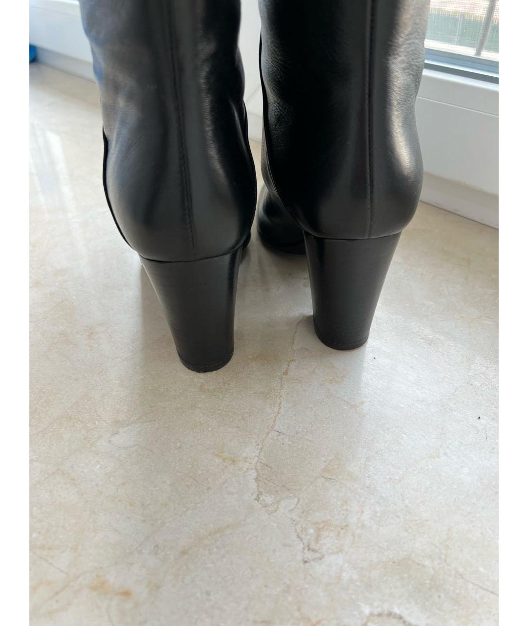 GIUSEPPE ZANOTTI DESIGN Черные кожаные ботфорты, фото 4