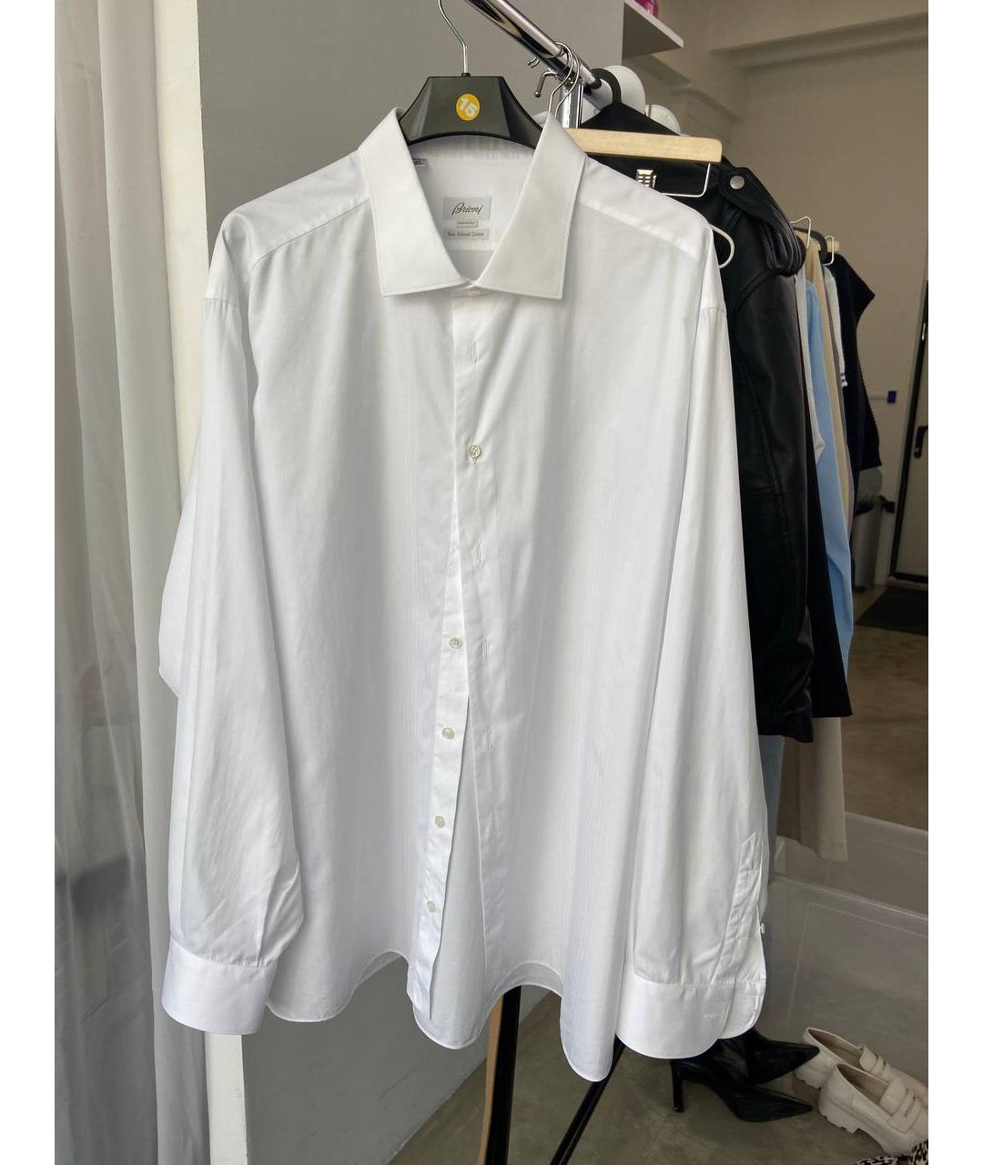 BRIONI Белая хлопковая классическая рубашка, фото 10