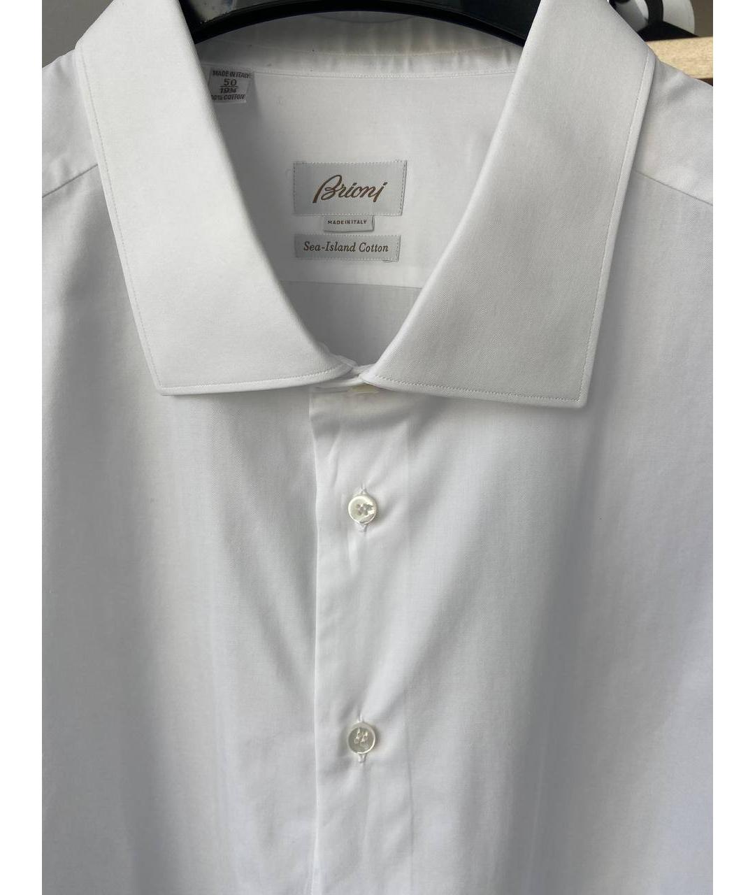 BRIONI Белая хлопковая классическая рубашка, фото 3