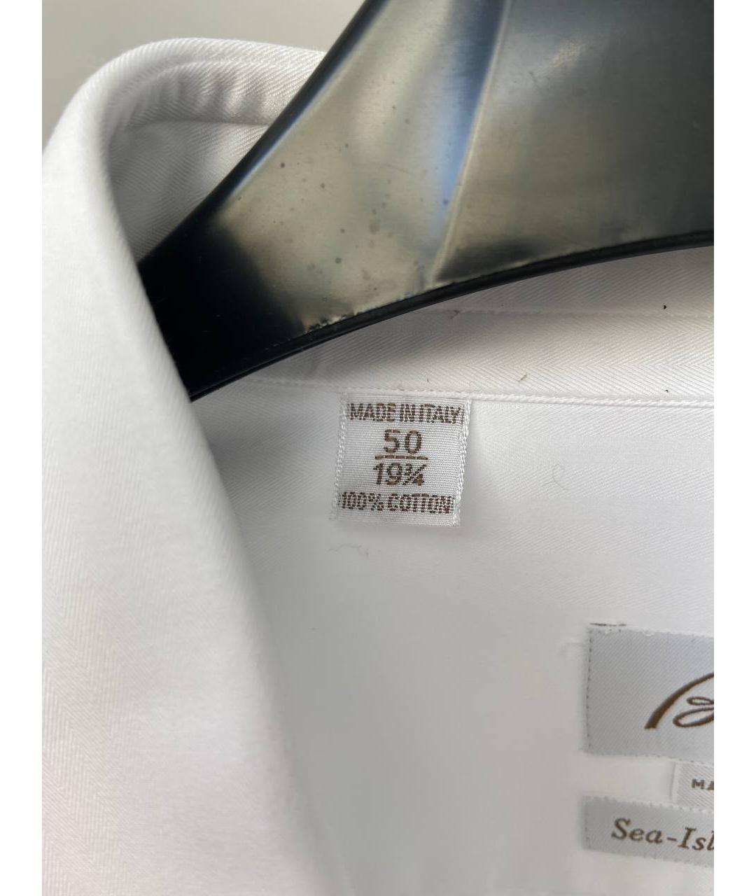 BRIONI Белая хлопковая классическая рубашка, фото 5