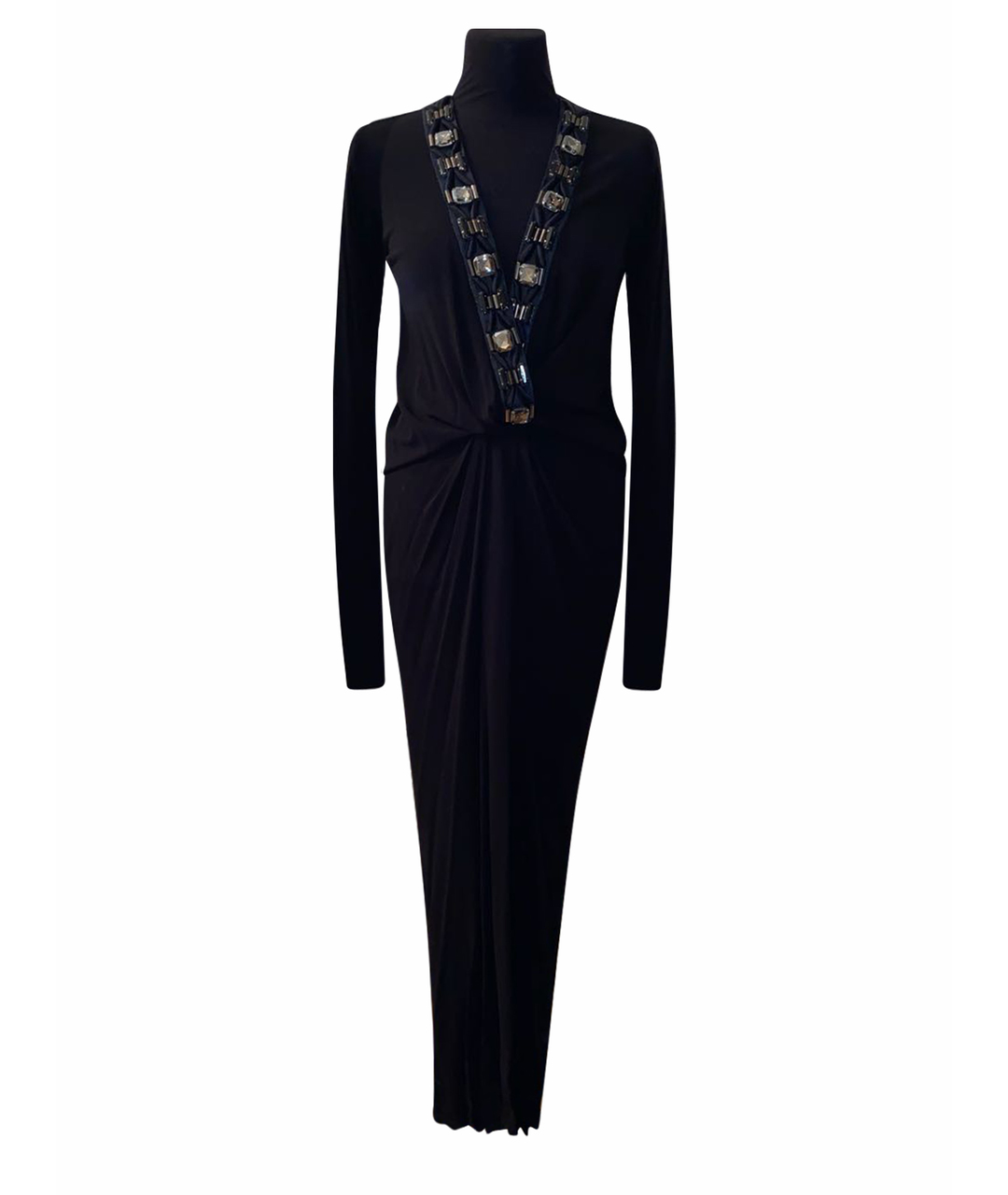 GIANFRANCO FERRE Черное вискозное вечернее платье, фото 1