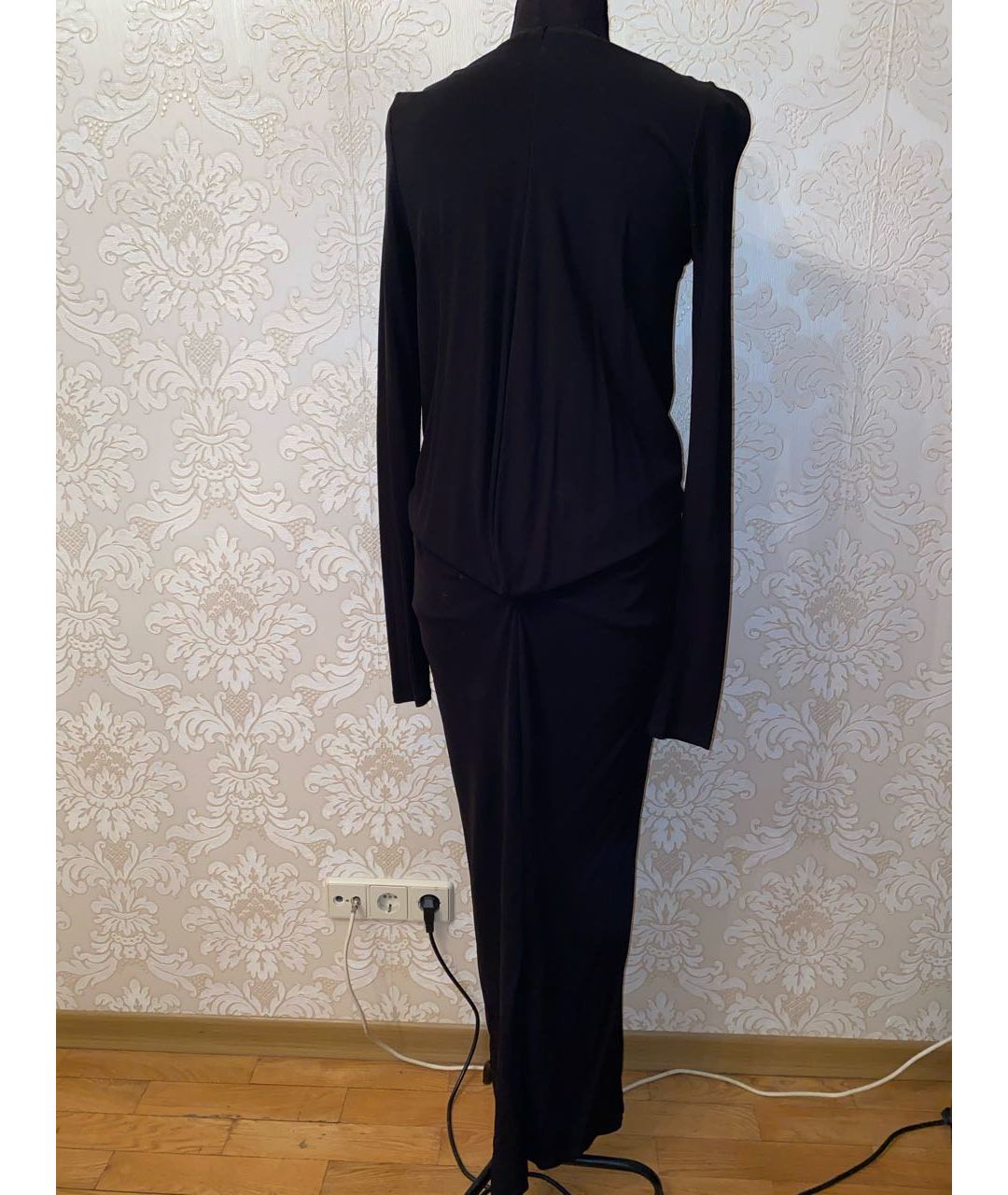 GIANFRANCO FERRE Черное вискозное вечернее платье, фото 4
