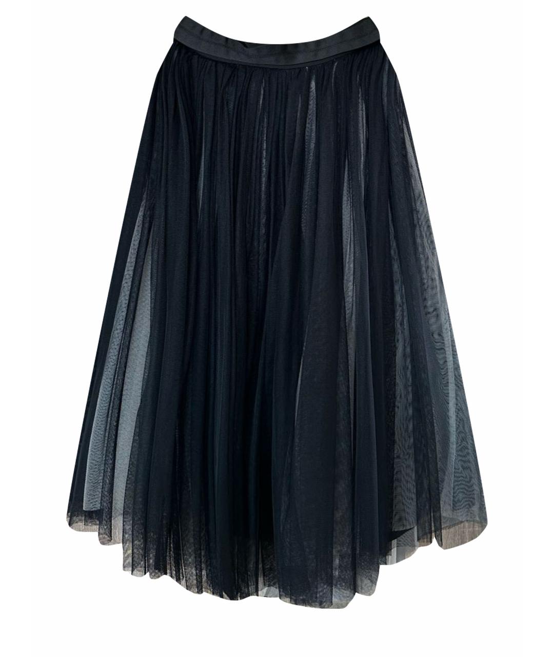 NEEDLE & THREAD Черная сетчатая юбка миди, фото 1
