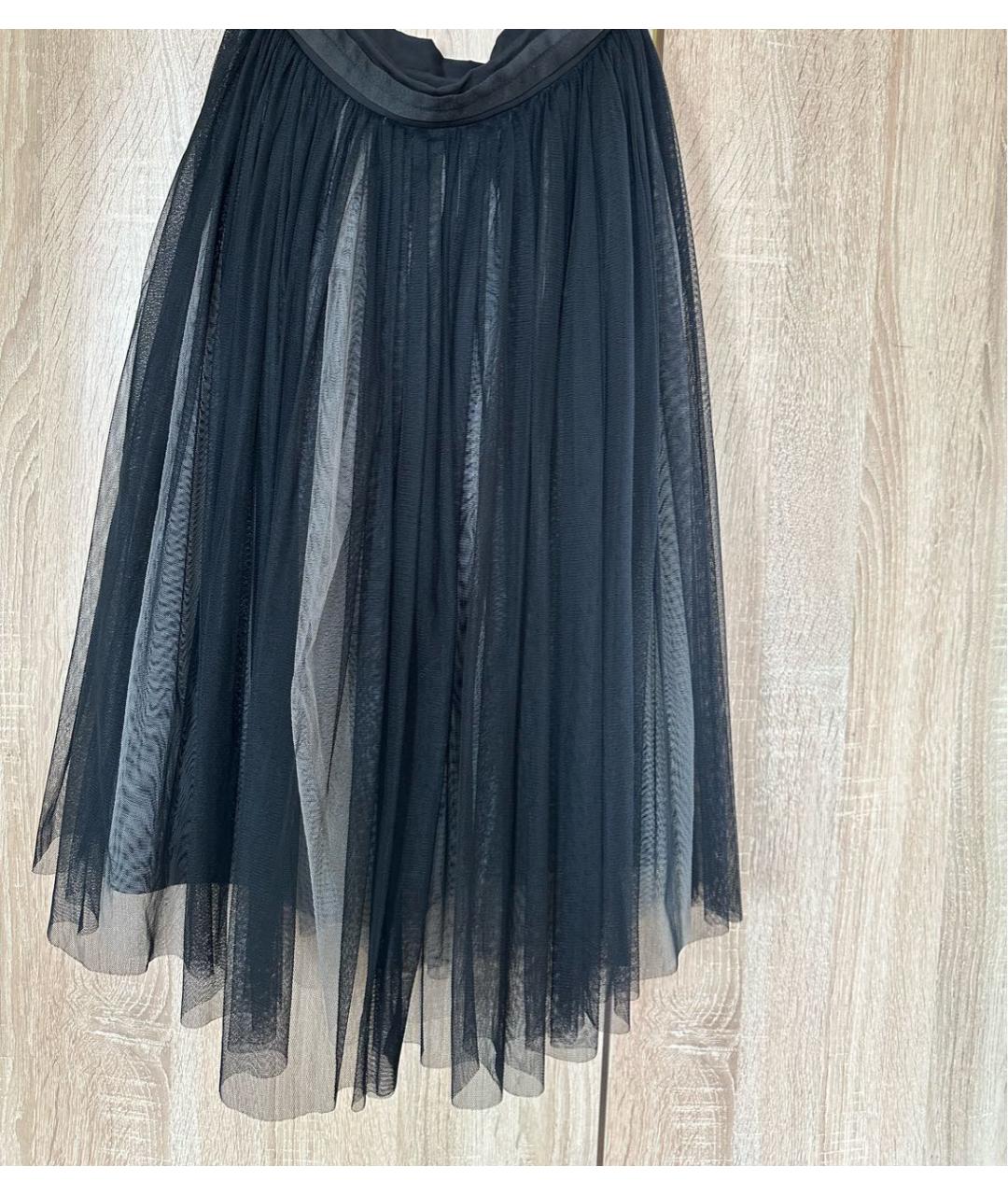 NEEDLE & THREAD Черная сетчатая юбка миди, фото 3