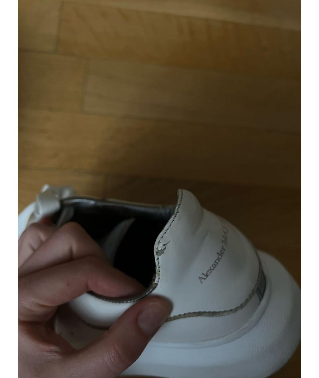 ALEXANDER MCQUEEN Белые кожаные кроссовки, фото 8