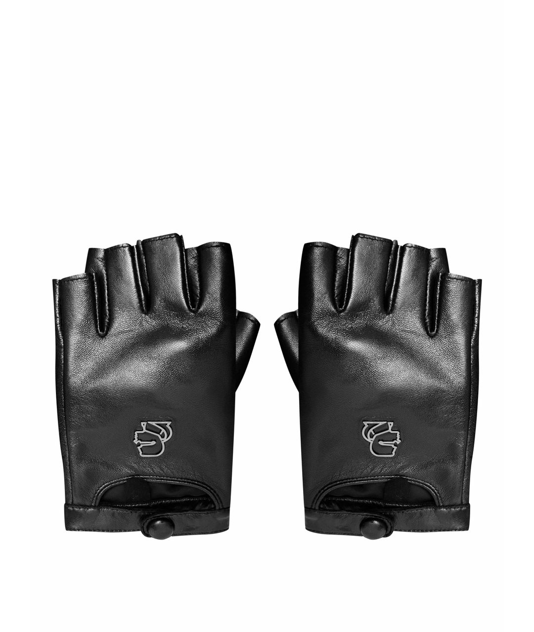 KARL LAGERFELD Черные кожаные перчатки, фото 1