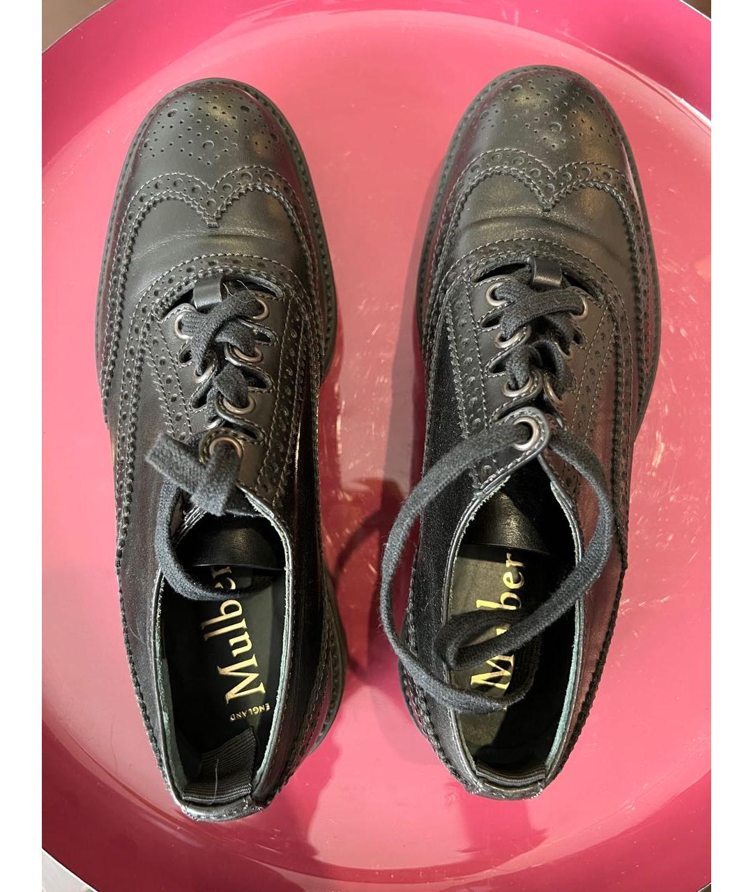 MULBERRY Черные кожаные ботинки, фото 3